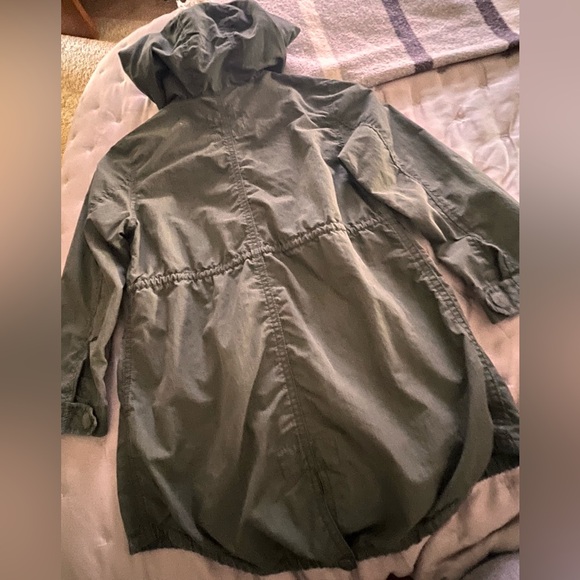 Girls Gap Spring Cotton Parka in Green Rapids sz S (6-7) - Picture 3 of 5
